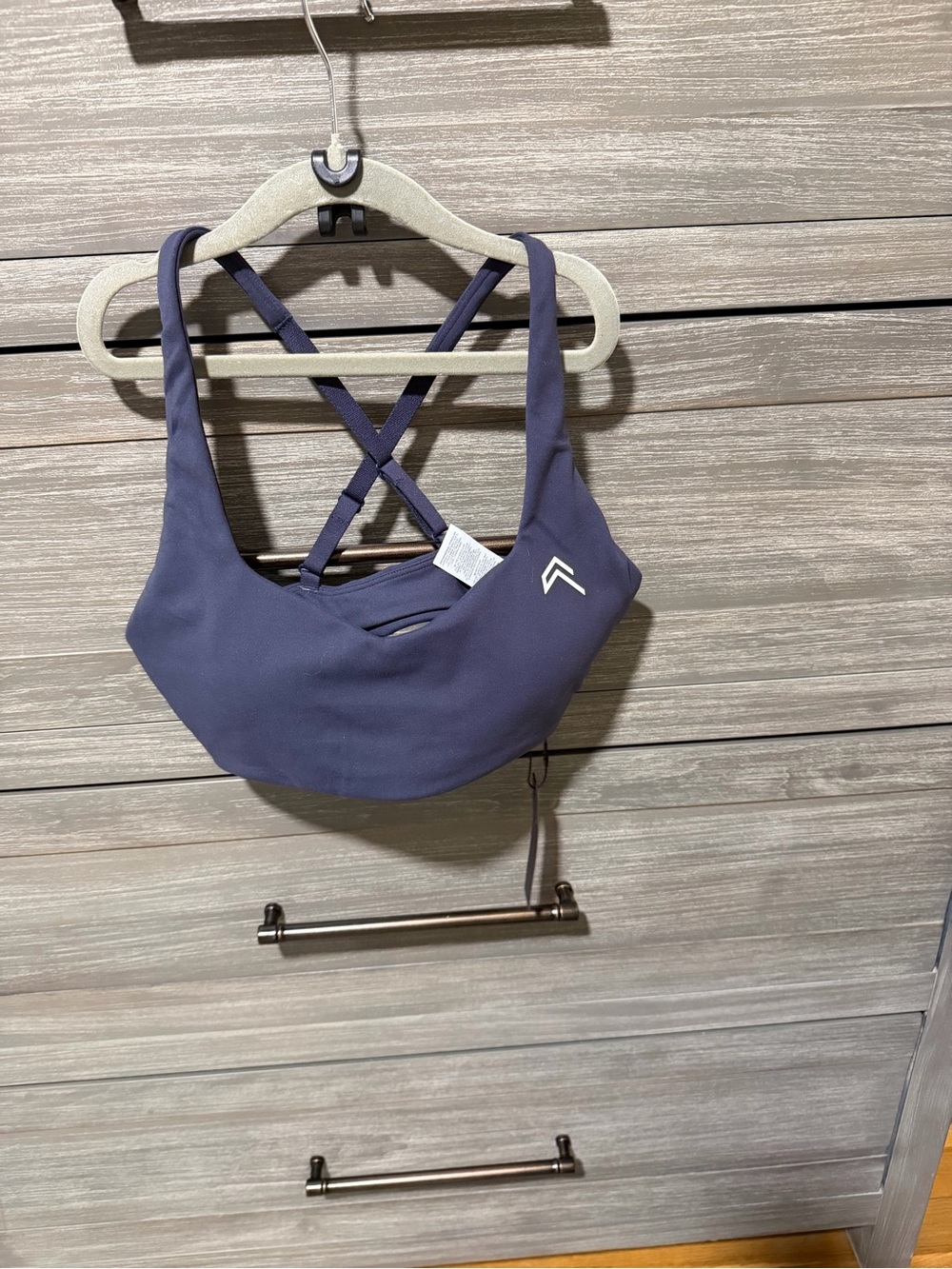 Oner active easy lift cross back sports bra size medium in color true blue